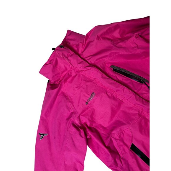 Columbia Women Medium Pink Titanium Omni-Tech Waterproof Seam-Sealed Jacket 1918 - Picture 12 of 15